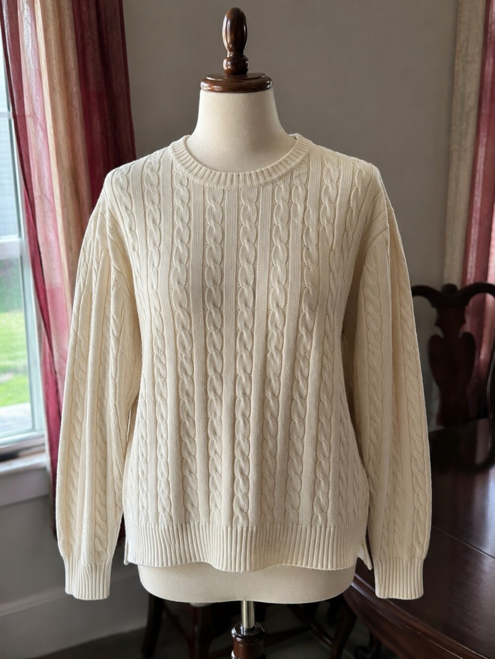 Cream Cable Knit Sweater